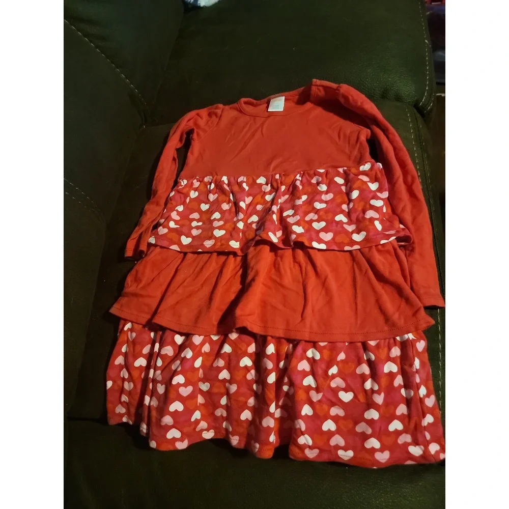 Gymboree valentine's day tiered heart dress size 6‎